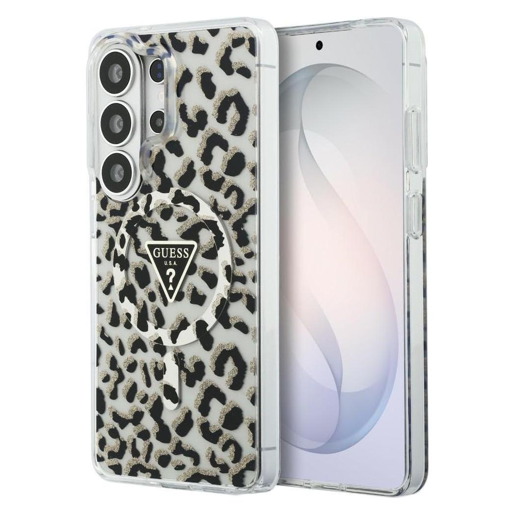 Guess - IML Leopard Print Triangle MagSafe (GUHMS26LHLEGTGLK) - Samsung Galaxy S26 Ultra - Black (Samsung Galaxy S26 Ultra) (GUESS)