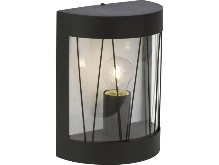 Brilliant Aussenwandleuchte, Schwarz, Metall, Kunststoff, rechteckig, 24x10.5x18 cm, Schutzklasse I (Erdungsanschluss), Lampen & Leuchten, Aussenbeleuchtung, Aussenleuchten