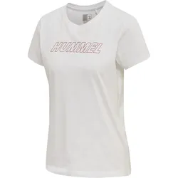 HUMMEL hmlTE CALI COTTON T-SHIRT white/withered rose  L