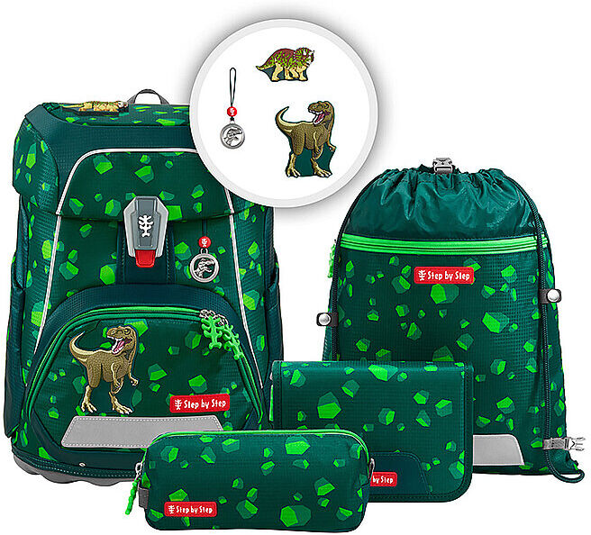 STEP BY STEP Schulranzen Set 5tlg. FIT Dino Targo EG