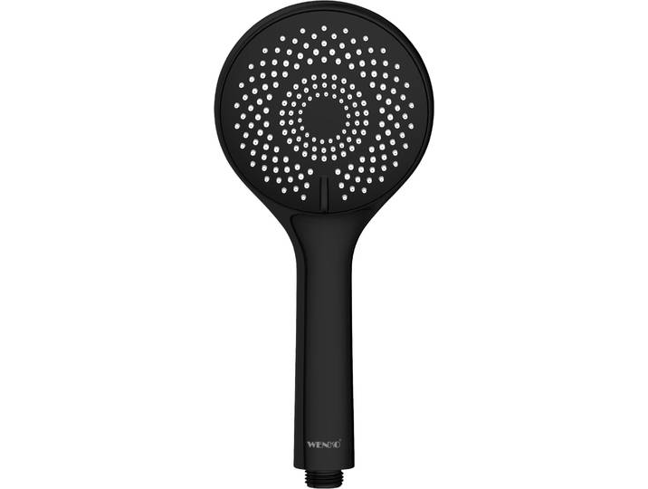 Handbrause WENKO Watersaving , schwarz, B:11cm T:11cm, Duschköpfe, Handbrause, Ø 11 cm