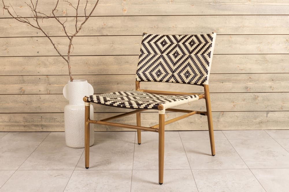 ebuy24 Fauteuil lounge brun en aluminium Marron 188x77x69cm