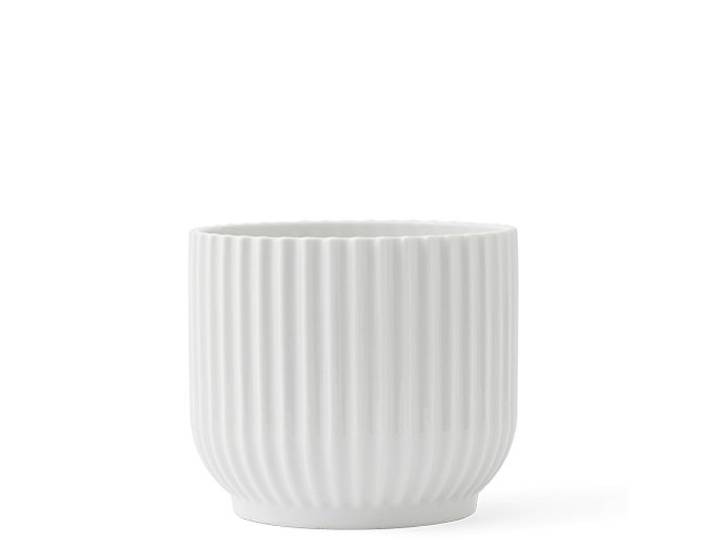 Lyngby Porcelæn Cache-pot grand Lyngby style Bauhaus design intemporel\, blanc