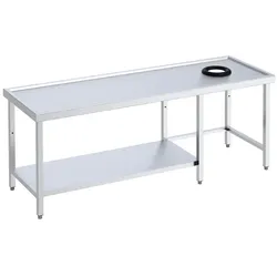 Zentraler abtropftisch mit ausbeintring und regal - 1800x700x850 mm - 160781E5 Eurast