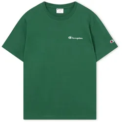 CHAMPION Icons Herren T-Shirt mit kleinem gesticktem Logo Grün - L