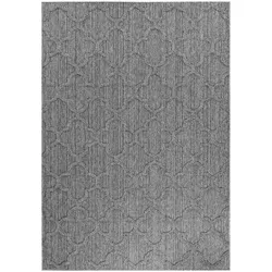 Balkonteppich Nordisch Wetterfest Waschbar Strapazierfähig Terrasse Garten Schadstoffgeprüft Grau 80x150 cm – CORTINA von Kadima Design