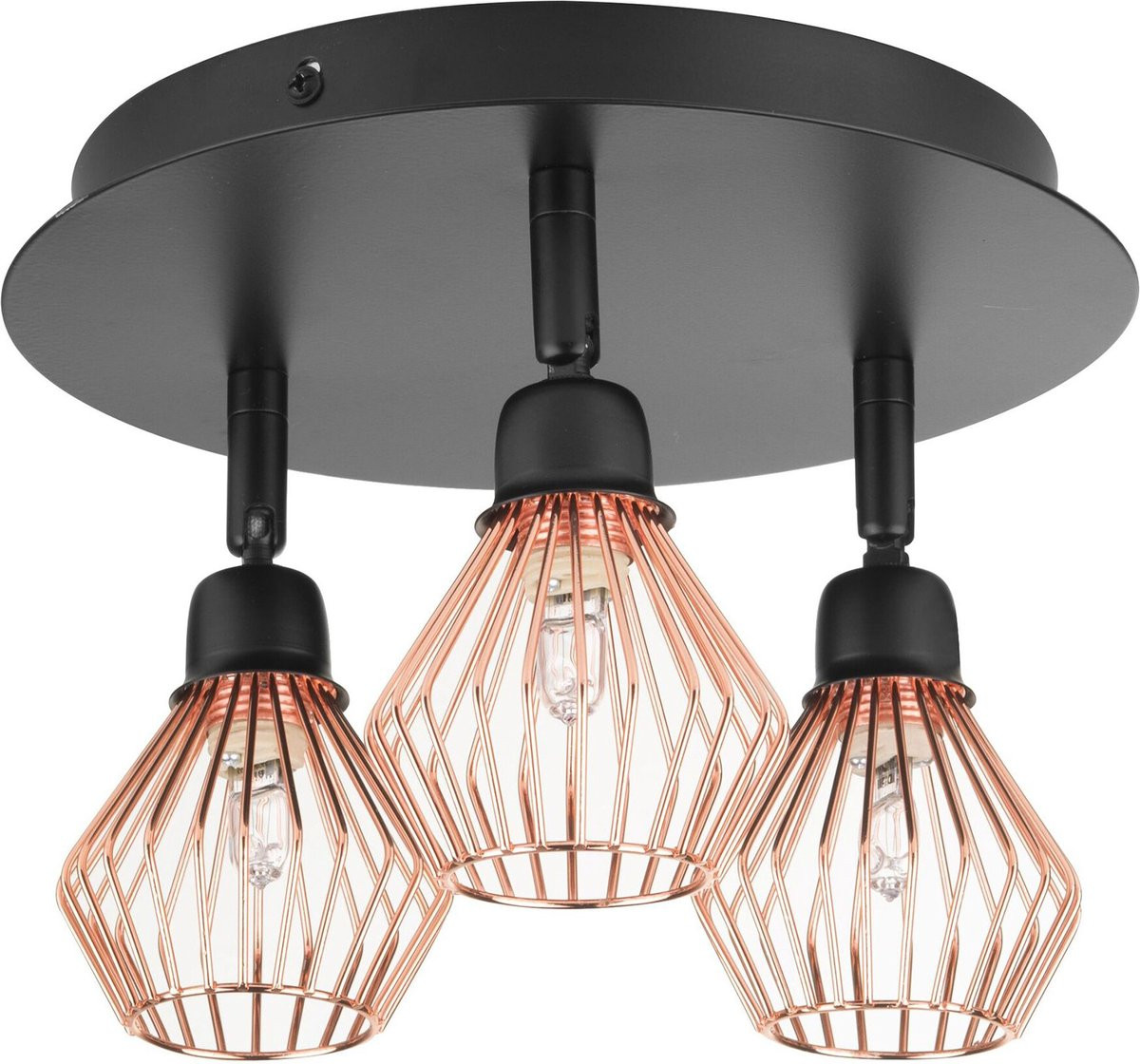 Beliani Volga Moderne Geometrische Plafondlamp - Koper - Metaal