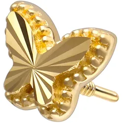 14 Karat Gold Schraubaufsatz mit Außengewinde SCHMETTERLING
