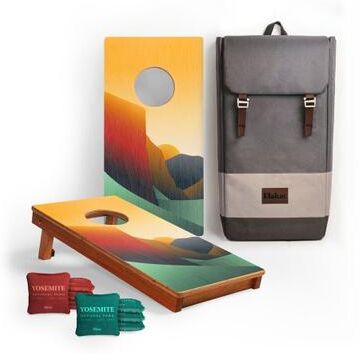 Skip's Garage "1ft x 2ft Yosemite National Park Travel Size All-Weather Cornhole Board Set - 12"" x 24"" Boards"