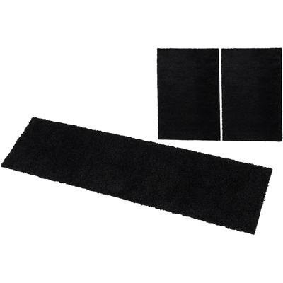 Bettumrandung OTTO HOME "Viva" Gr. 14, schwarz, H:45mm, Obermaterial: 100% Polypropylen, Bettumrandungen, Bettvorleger, Läufer-Set, Uni-Farben, einfarbig, besonders kuschelig