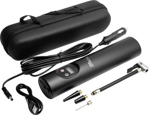 Technaxx 4906 Kompressor TX-157 8 bar Aufbewahrungs-Box/-Tasche, Digitales Display, Inkl. 1 Akku, mit Arbeitslampe, Automatische Abschaltung, 12