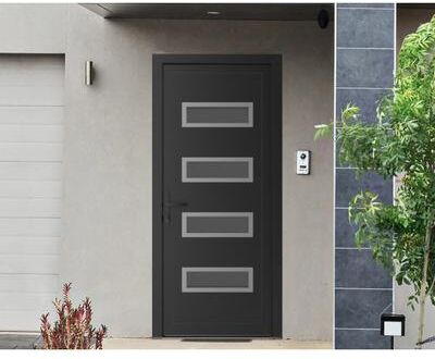 VDOMDOORS Manux 8415 White Silk uPVC Exterior Door