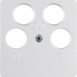 Berker Zentralplatte aluminium 4 Loch 14841404