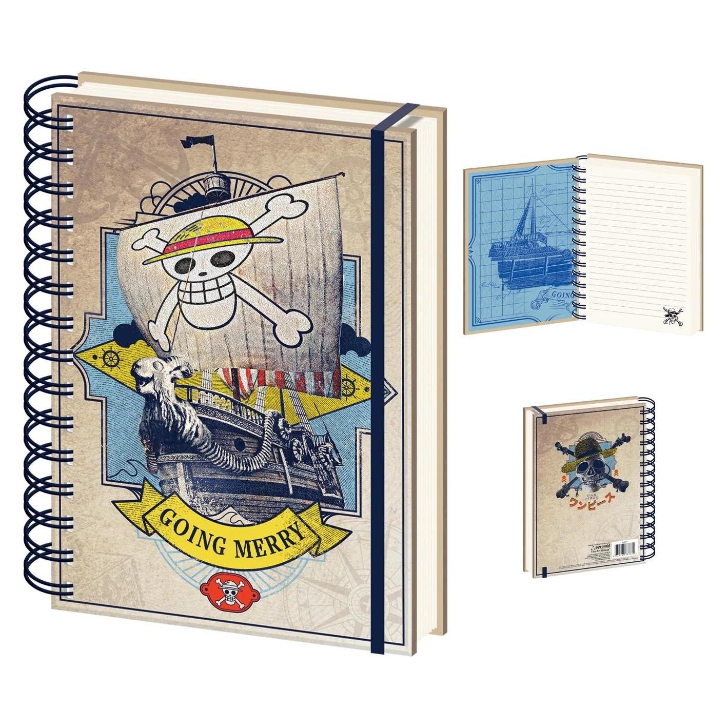 Pyramid ONE PIECE LIVE ACTION - Vogue Merry - Carnet de notes A5 (A5, Liniert, Harter Einband) (57984)