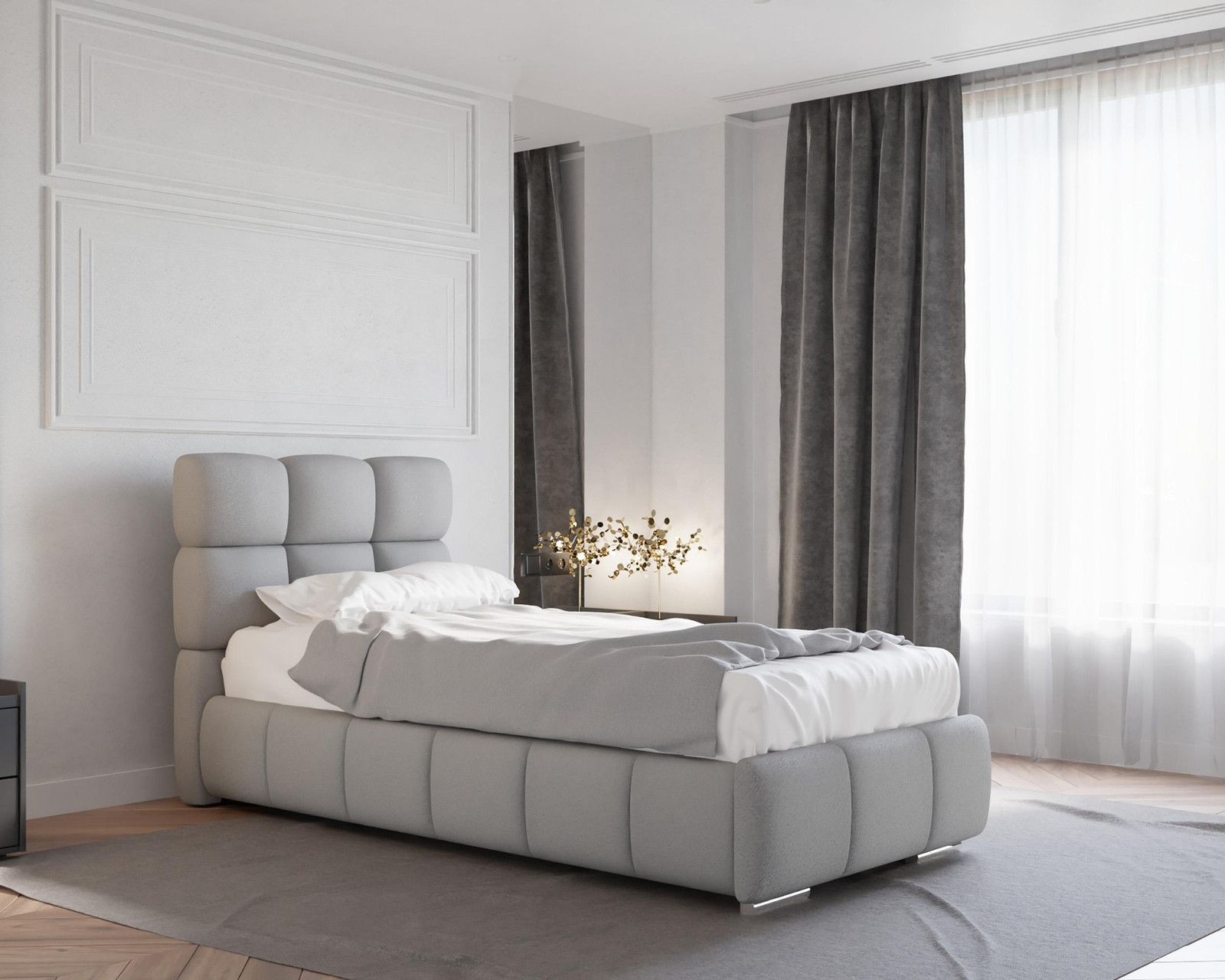 PANDA MÖBEL BLISS boxspringbed met opbergruimte en matras inclusief pocketvering en kokos