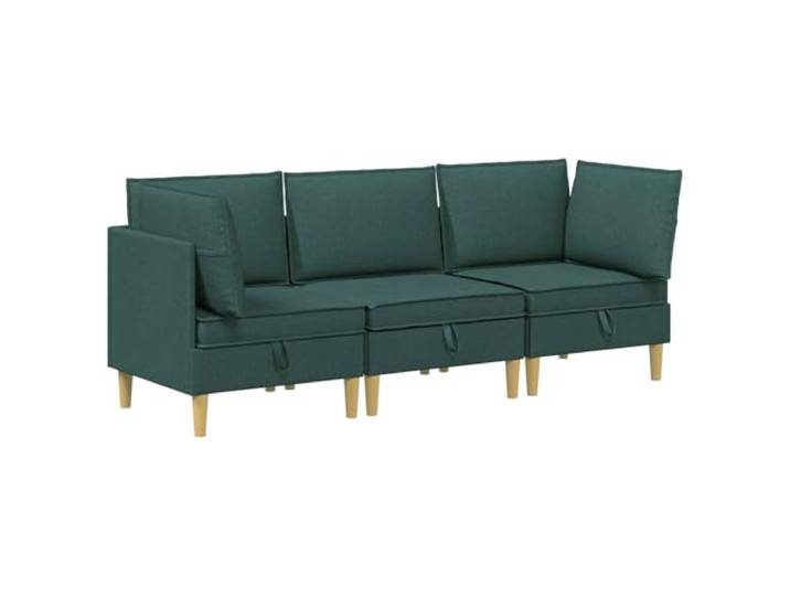 Makastle Modulares Sofa Set 3-TLG. mit Stauraum Dunkelgrün