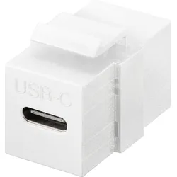 GOOBAY 61262 - Keystone Modul USB-C 3.2 Gen 2 Buchse / Buchse, weiß