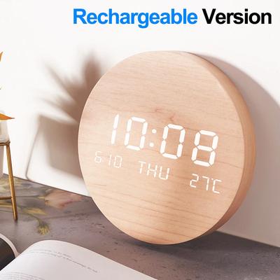Daily Discovery LED Digital Wall Clock Temperature Display Smart Modern Wall Clock For Home Bedroom b1 Rechargeable