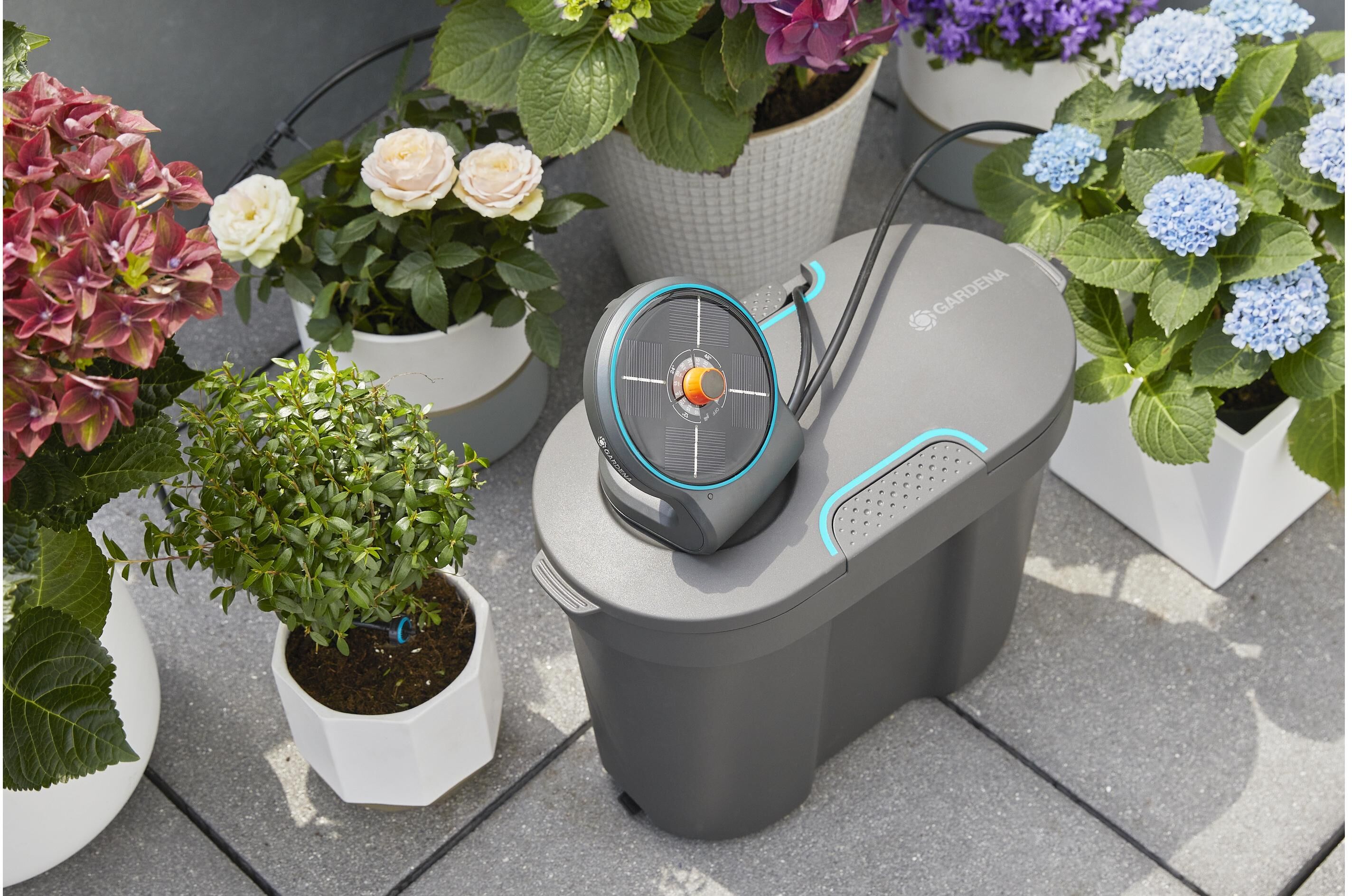 Bewässerungssystem GARDENA "AquaBloom", schwarz, Bewässerungs-Sets, Bewässerungssystem schwarz Einheitsgröße