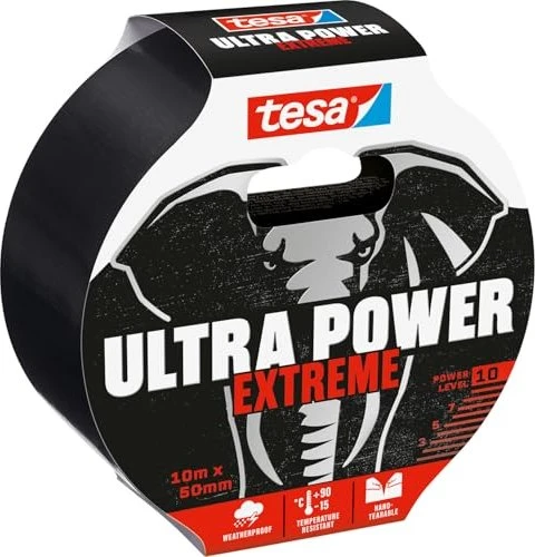 tesa ULTRA POWER Extreme Gewebeband schwarz 50,0 mm x 10,0 m 1 Rolle