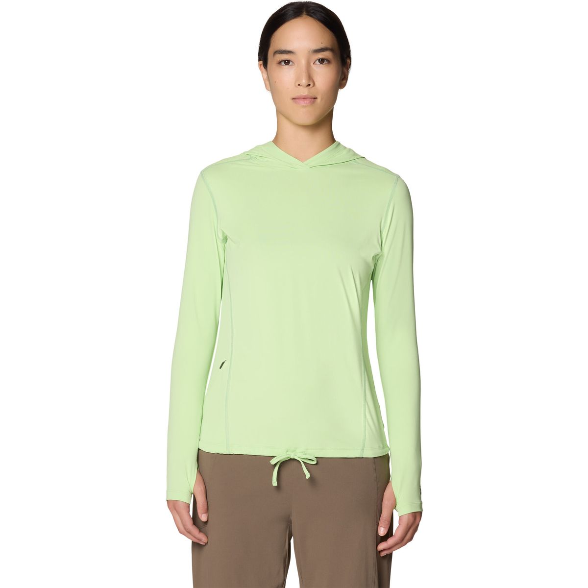 Mountain Hardwear W Crater Lake LS Hoody frozen in lime (386) S 182968-386-S