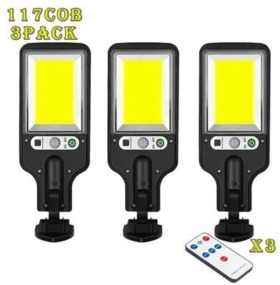 Inspire Curations SolarGuard Pro Solar Motion Sensor Outdoor Wall Light Waterproof 3 Mode LED Garden & Porch Lamp 3pcs