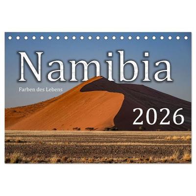 Namibia – Farben des Lebens (Tischkalender 2026 DIN A5 quer), CALVENDO Monatskalender