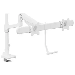 Dacomex Support à pincer / fixer D32-100CG-2- 2 écrans blanc (Tisch, 32", 9 kg), Monitor Halterung, Weiss