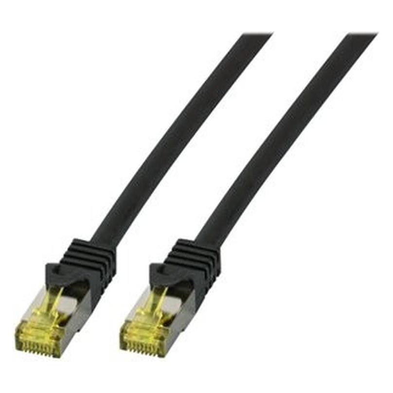 EFB Elektronik RJ45 Patchkabel S/FTP, Cat.6A, LSZH,Cat.7 Rohkabel, 0,15m, schwarz Das geschirmte Cat.6A RJ45 Patchk (S/FTP, CAT6a, 0.15 m) (MK7001.0)