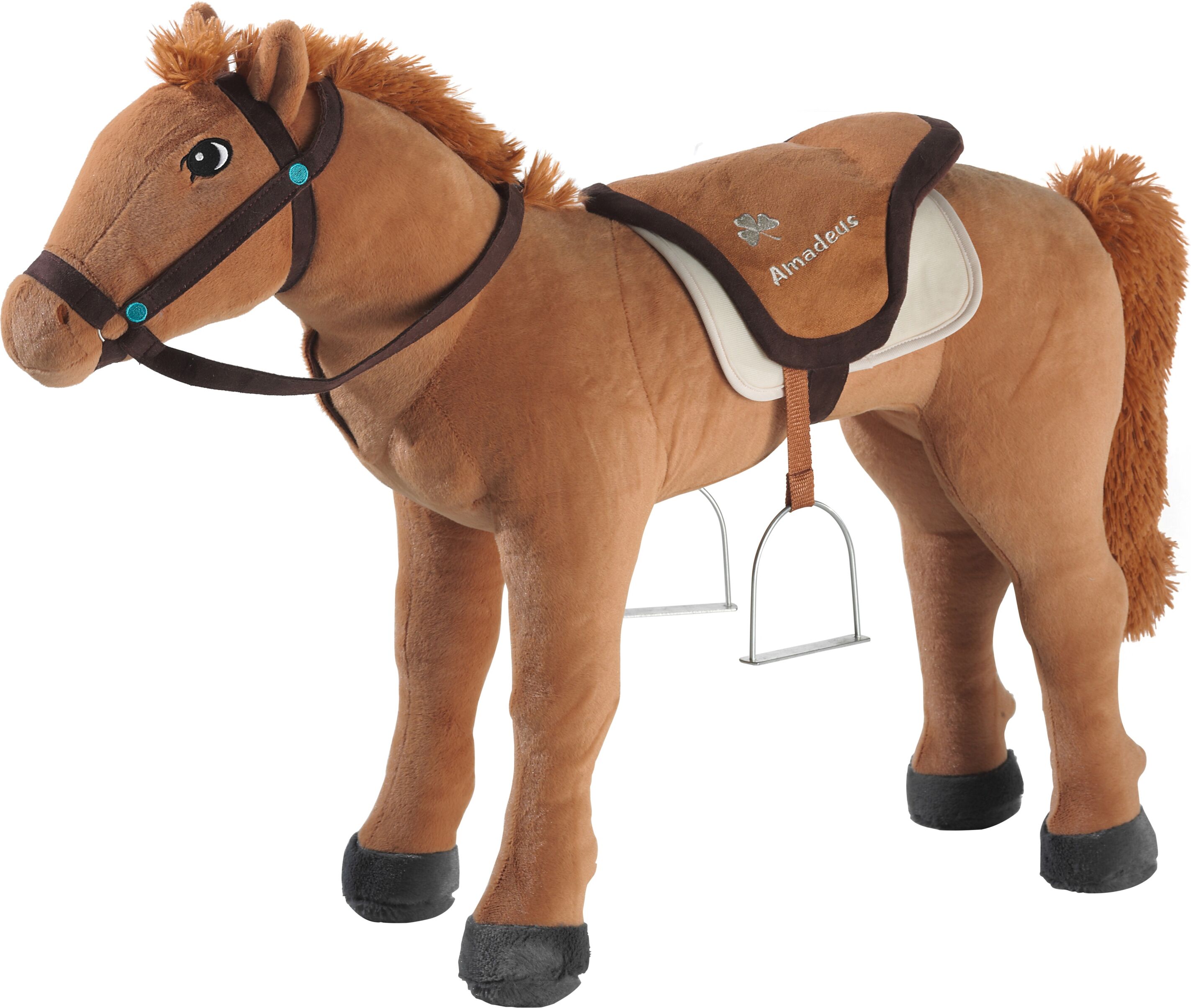Stehpferd HEUNEC "Bibi & Tina, Pferd Amadeus 75 cm", braun, Stehtiere, KinderB:78cm H:63cm L:27cm, Stehpferd, mit Sound, B:78cm H:63cm L:27cm