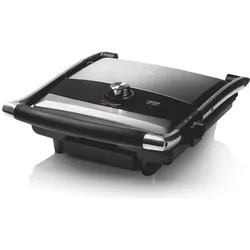 Haeger PARRILLA ELÃCTRICA NEW BISTRO GR-200.014A, Kontaktgrill, Schwarz, Silber