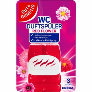 Gut&Günstig WC-Duftspüler Red Flower, Einhänger mit Gel, 3 Stück