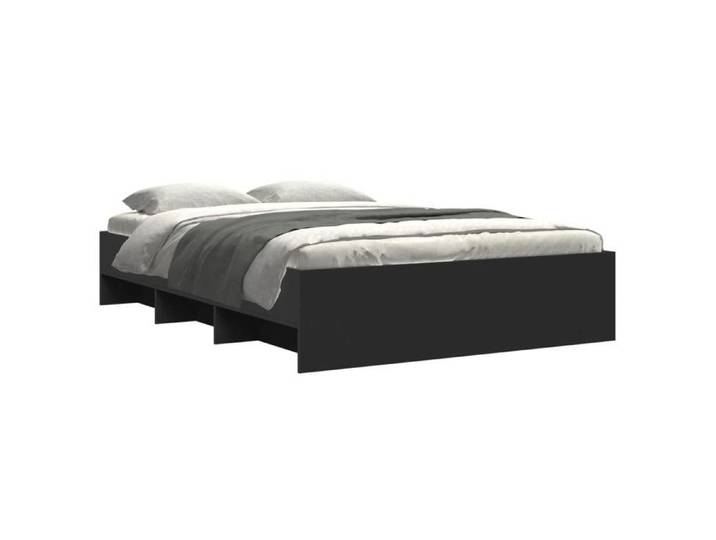 ZENCO*Lit adulte double - 120 x 200 cm - Structure/Cadre de lit - sans matelas - noir 120 x 200 cm H65957