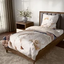 JERYMOOD extra soft Wendebettwäsche weiße Blüten Mikrofaser Jersey Einzelbett, 2tlg.