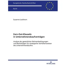 Earn-Out-Klauseln in Unternehmenskaufverträgen, Fachbücher von Susanne Lockhorn