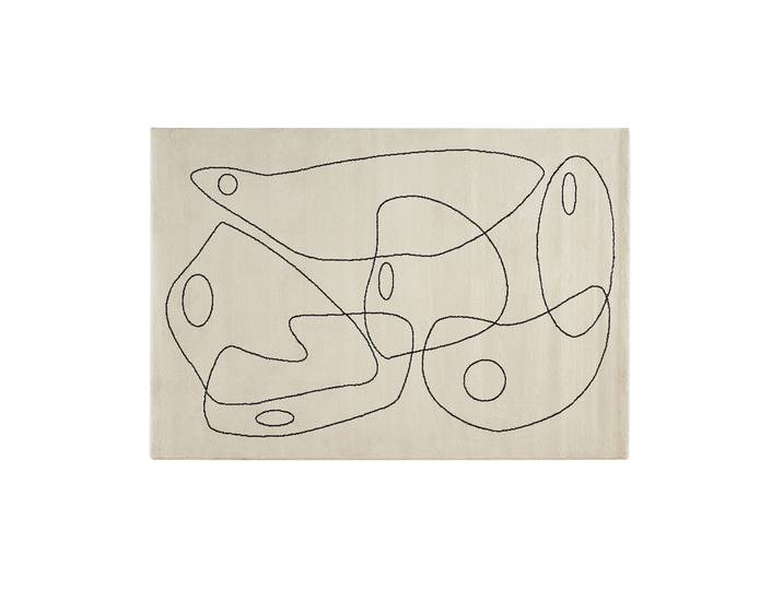 Tapis blanc motif line art 160 x 230 cm ARTISTE