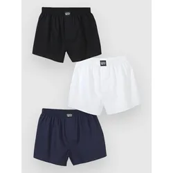 Lousy Livin Plain 3Pack Boxershorts black / white / navy Gr. S