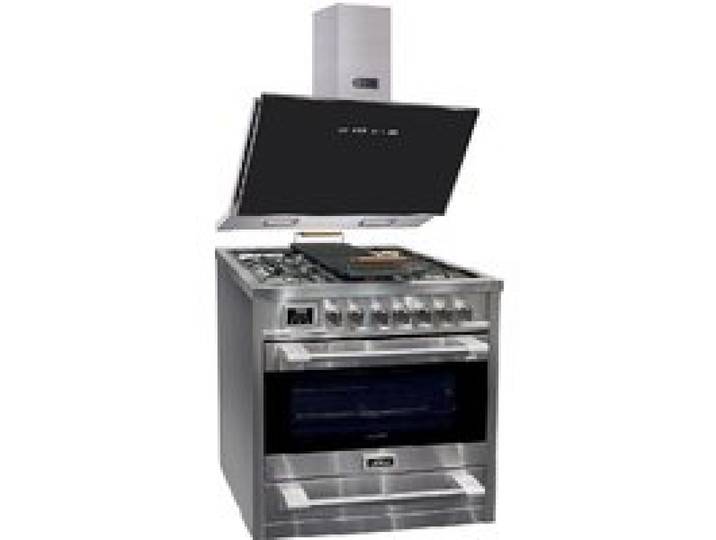 Cuisinière gaz pose libre 90 cm Kaiser HGE 93505 S - 5 foyers - Four électrique multifonctions - Hotte 90 cm