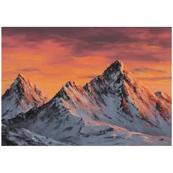 FOTOTAPETE Gebirge Natur Orange 300x210 cm