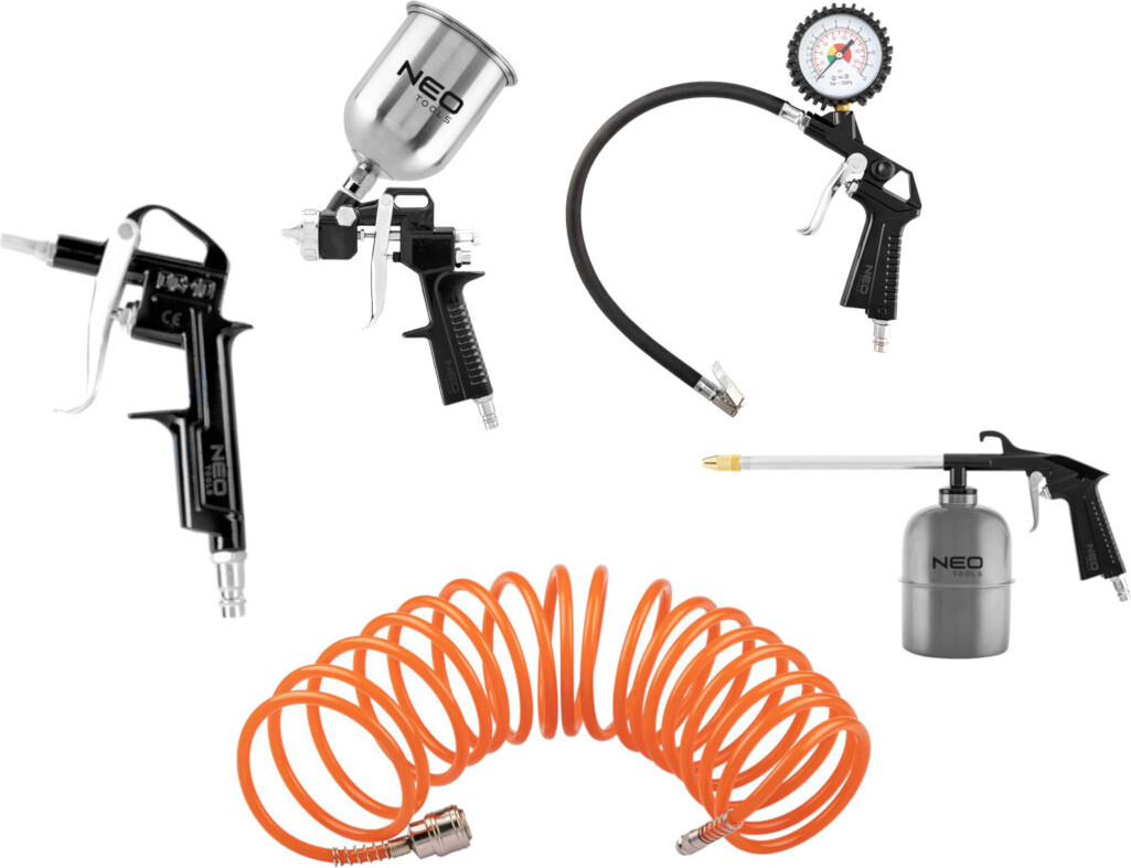 Neo Tools Set van 5 pneumatische accessoires, model 14-699