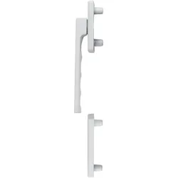 Hoppe, Fenstergriff, Fenstergriff-Halbgarnitur TOULON aussen flach, Aluminium weiss