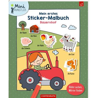 Mein 1. Sticker-Malbuch: Bauernhof - Mini-Künstler, Broschur von Deborah Van de Leijgraaf, Coppenrath Verlag GmbH & Co. KG, 978-3-649-64755-3