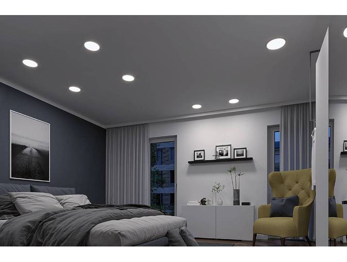 Plafonnier Areo ZB rond Ø 18cm Argenté/Chrome Polycarbonate LED Module LED