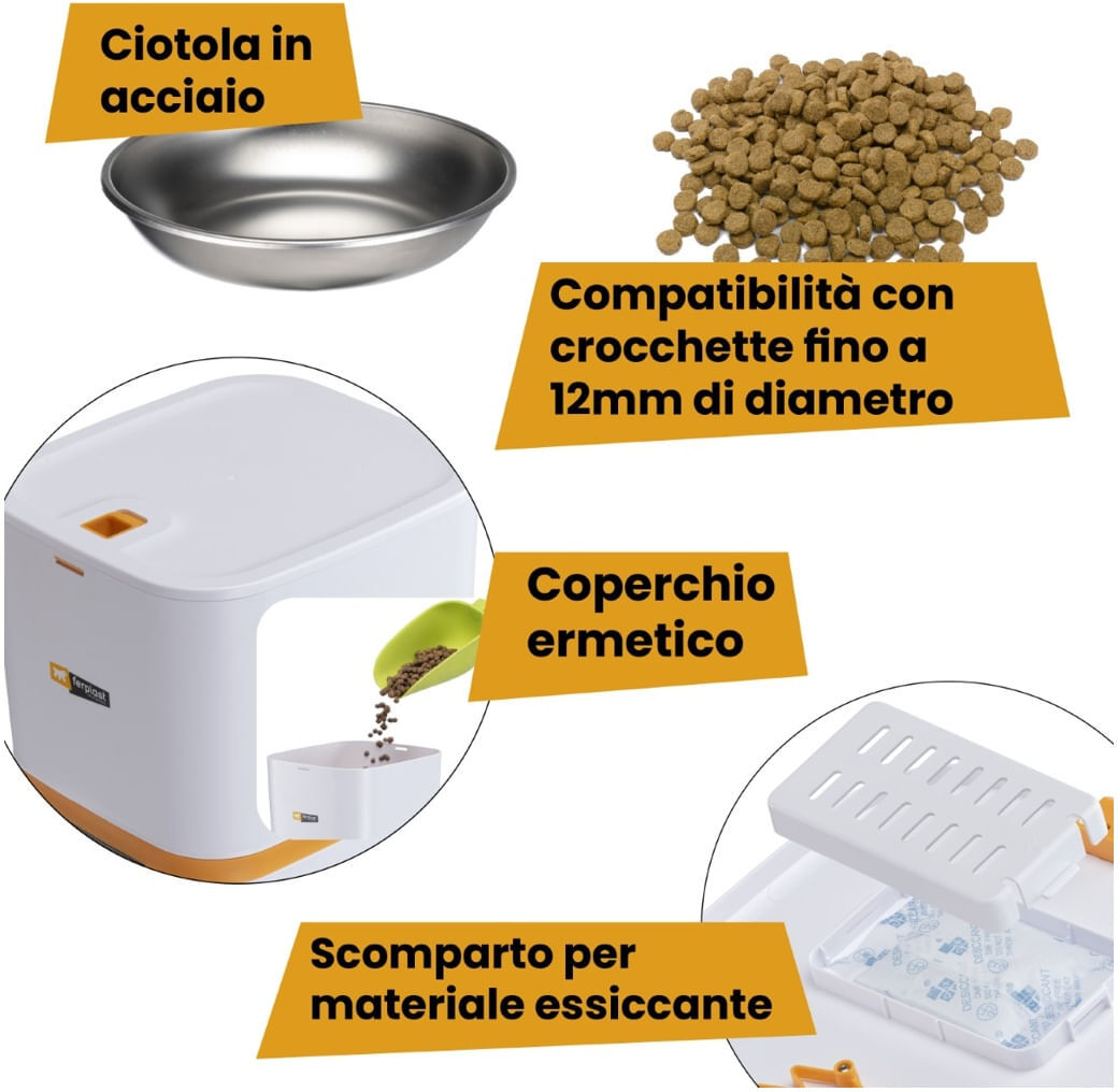 Ferplast Distributore Automatico Cibo Risto Pet Smart 1PZ