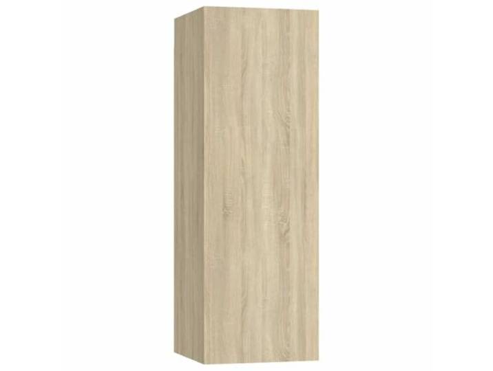 KUPTYERFG Hänge TV-Schrank Sonoma-Eiche 30,5x30x90 cm Holzwerkstoff Wandhängendes Lowboard für Wohnzimmer und Schlafzimmer, 2 Einlegeböden für Medien und Bücher, Belastbar bis 60 kg.