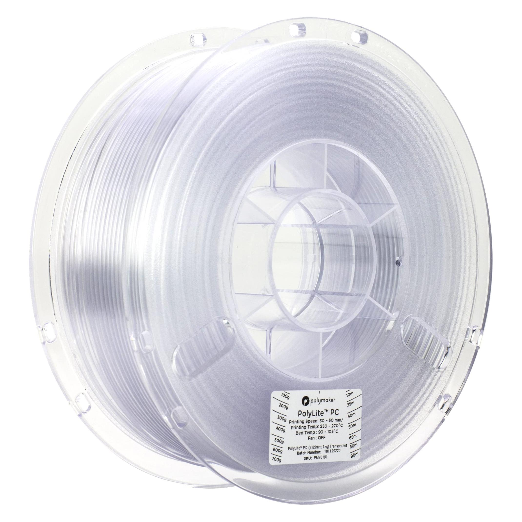 Polymaker PolyLite PC - Transparent - 2.85mm (1000 g, 2.85 mm) (70191)