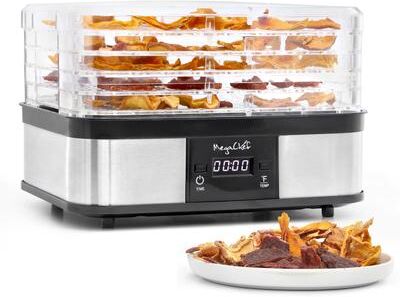 MegaChef 5 Tier Clear Window Food Dehydrator Timer and Temperature Control