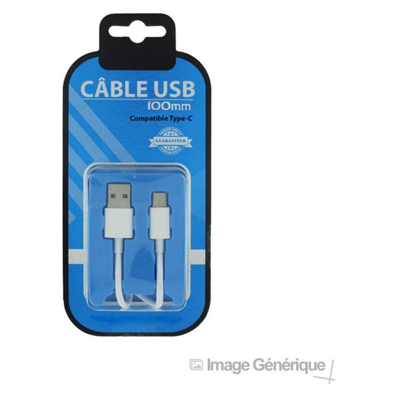 Générique Data Type-C auf USB-Kabel - 1m - Weiss - (kompatibel, Blisterpackung) (1 m) (47121587)