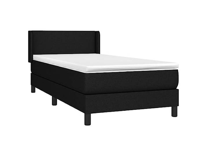 vidaXL Boxspringbett mit Matratze Schwarz 100x200 cm Stoff