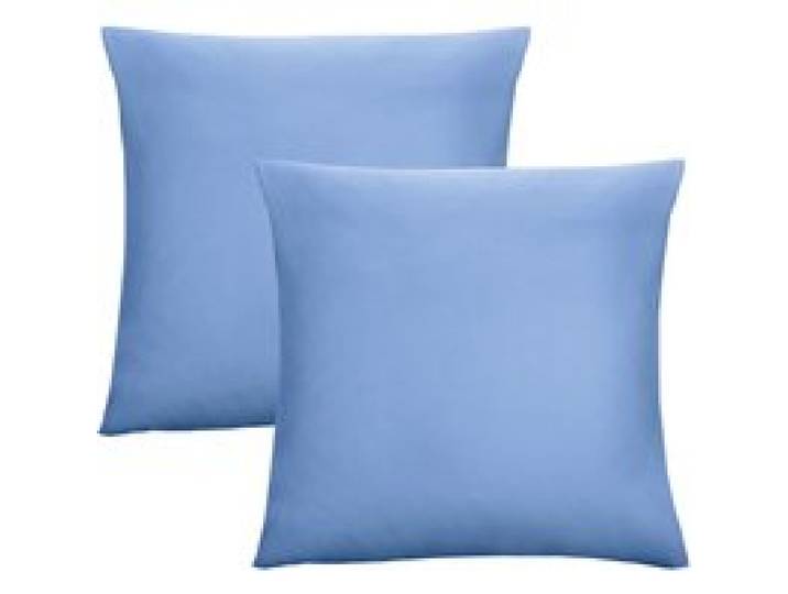 BIBERNA Lot de 2 housses de coussin en jersey fin (Bleu, 40x40cm)